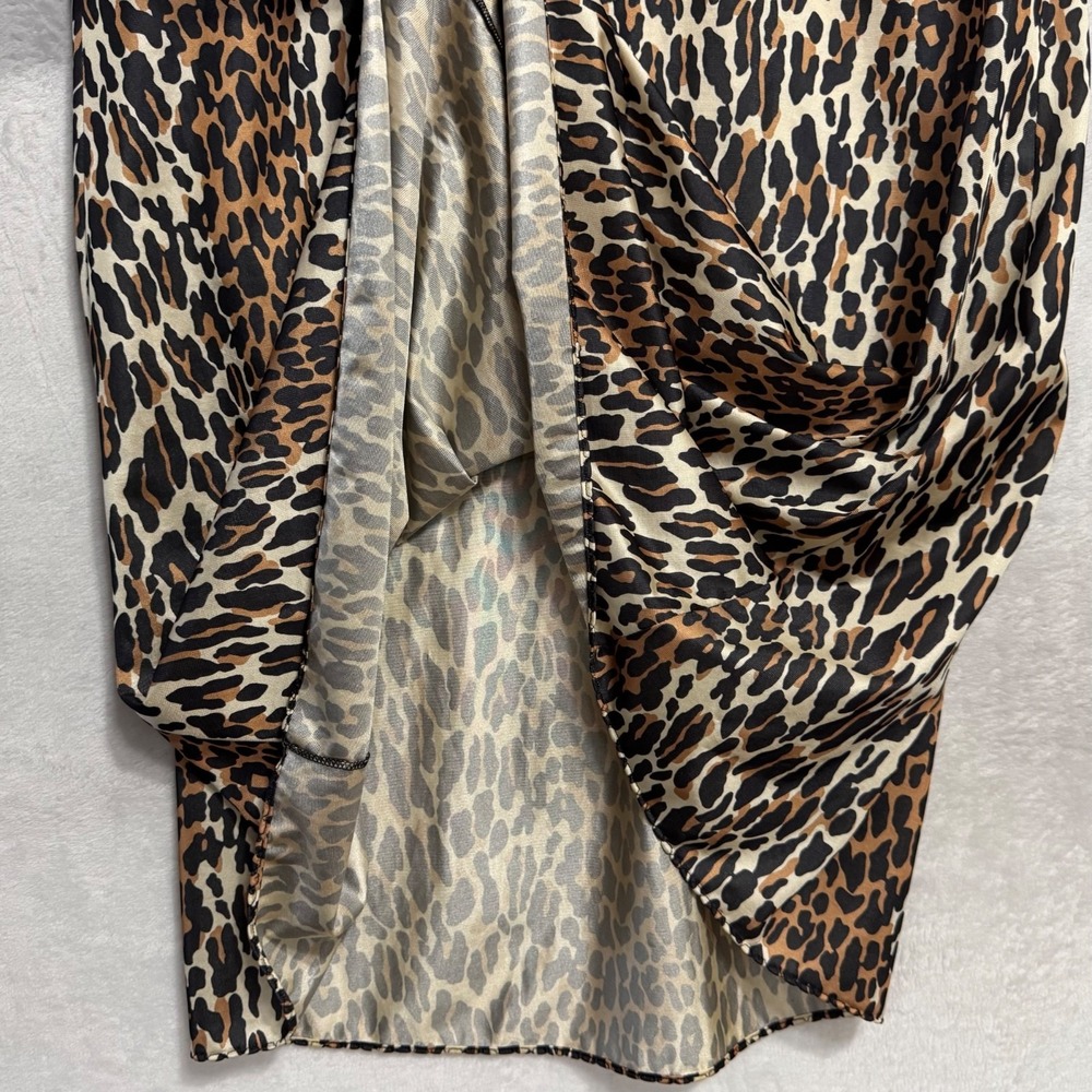 Vintage Vanity Fair Leopard Maxi Slip Dress Size M Nightgown Lingerie Mob Wife - Picture 9 of 16